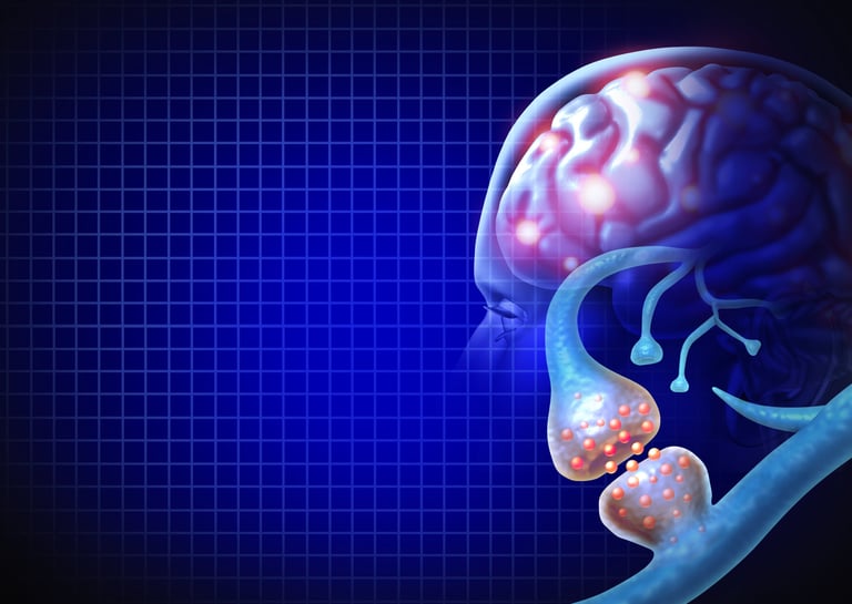 Neurology Background and mental health symbol as a brain representing cognitive medicine