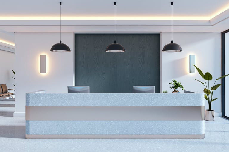 Contemporary office interior with clean aesthetic